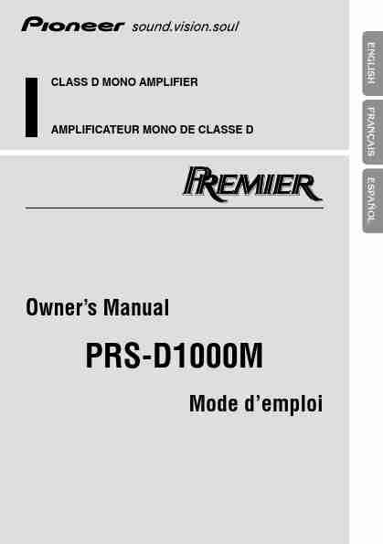 Pioneer Car Amplifier PRS-D1000M-page_pdf